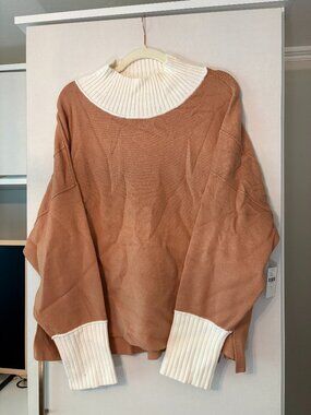Anthropologie Maeve Colorblock Sweater Size L